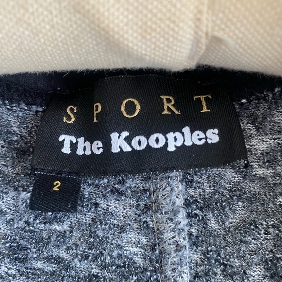 The Kooples Heather Gray And Black Zip-front Hoodie S - Picture 2 of 6